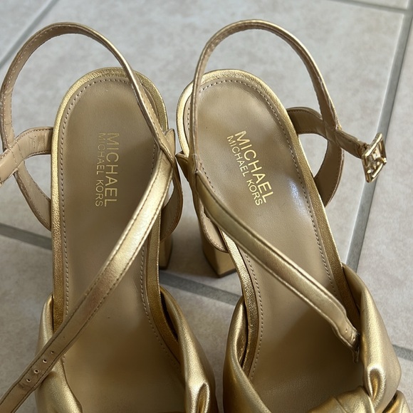 MICHAEL Michael Kors Josie Knotted Ankle Strap Platform Dress Sandals - Picture 6 of 6